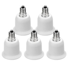 5 Pack E12 to E26/E27 Light Bulb Base Adapter Chandelier Light Socket Adapter