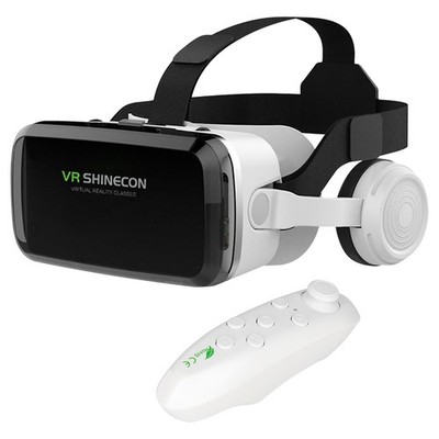 Shinecon G04BS Smartphone 3D VR-Brille mit Bluetooth Verbindung   Weiß