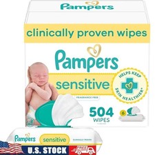 Hypoallergenic Sensitive Baby Wipes Unscented 504 Count Thick Soft Gentle Clean