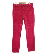 Pilcro Anthropologie High Rise Skinny Corduroy Pants Pink Raspberry Size 30