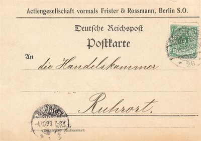 115057) DR Blg mit Perfin/Firmenlochung F&R aus Berlin, vorm. Frister&Rossmann