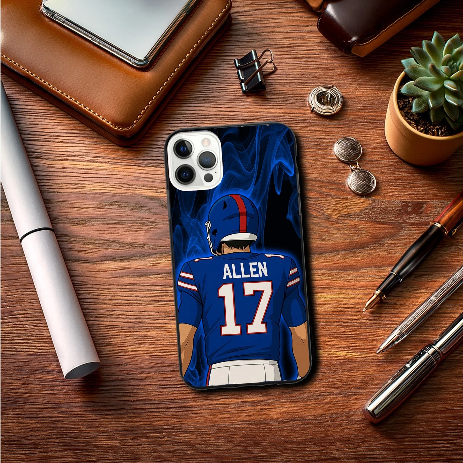 Josh Allen iPhone Case & Galaxy Case Football Buffalo Bills Cover