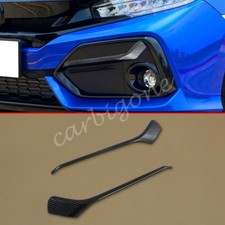 Carbon Fiber Front Fog Light Cover Trims For Honda Civic Hatch 2020-2021 Parts
