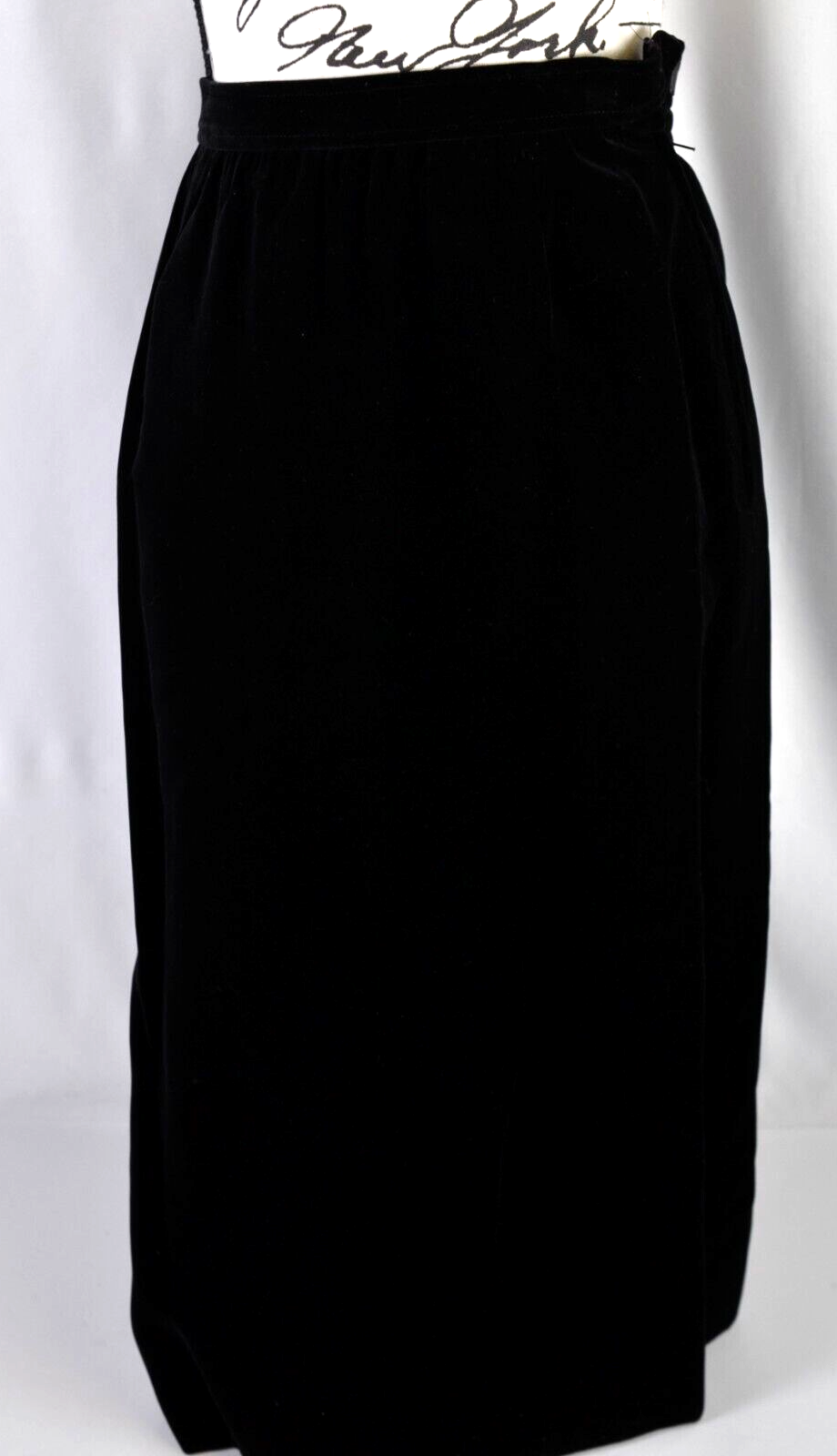 Gonna donna Yves Saint Laurent taglia 38 nera zip laterale lana Rive Gouche 6 US