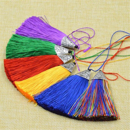 10PCS 8cm(3.15") Satin Tassels - Crafts Sewing Decoration Costume - 26 Colors - Picture 7 of 34