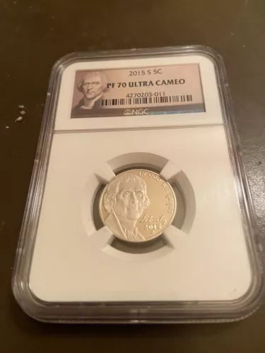 NGC 2015 S PROOF 70 UlTRA CAMEO 5 CENT