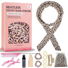 Heatless Curling Rod Headband, 70" Long, Soft Velour Material, Overnight Hair...