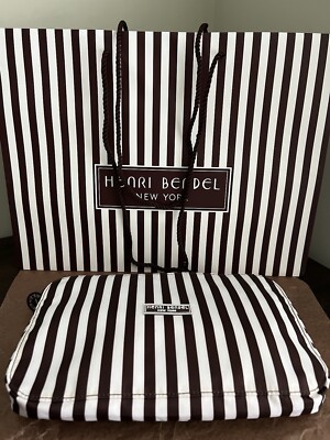 Henri Bendel packable backpack, striped, lightweight, zip  display picture 1