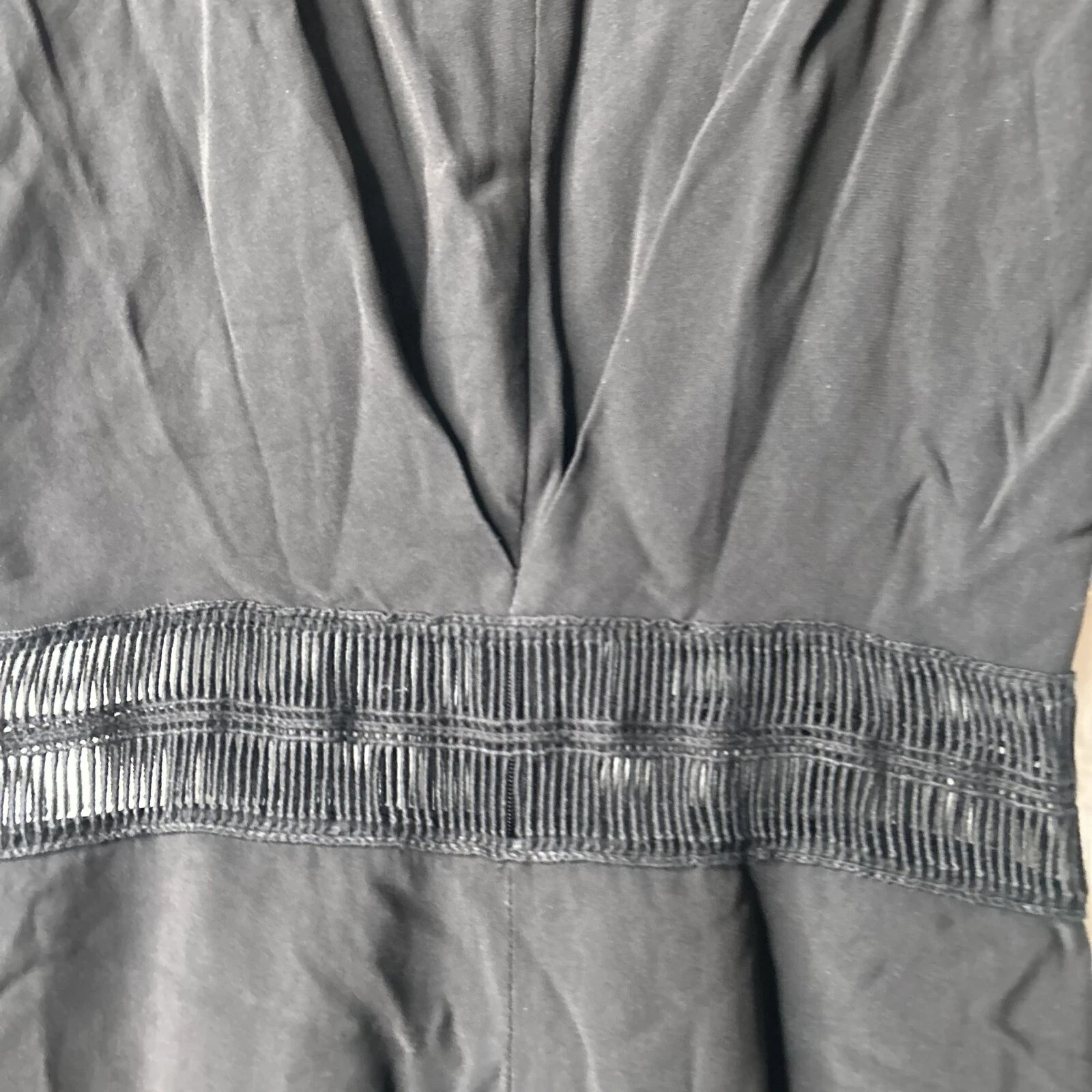 VERSACE Abito tubino donna Genny nero crepe lurex ricamato taglia 4