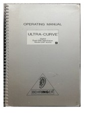 Behringer Ultra-Curve Digital Dual-DSP Mainframe Model DSP 8000 - Manuale Di Ist