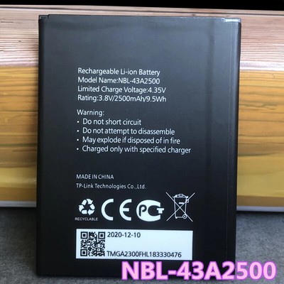 2500mAh NBL-43A2500 Battery For  C7S TP7051A TP7051C Mobile Phone