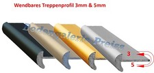 3/5mm •89-180cm Treppenkantenprofil  (Wendbare Treppenkante) ALU •PVC Vinyl