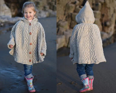 VITALINA CRAFT Knitting Pattern - Fairyland Poncho (2-3 and 4-6 years sizes)