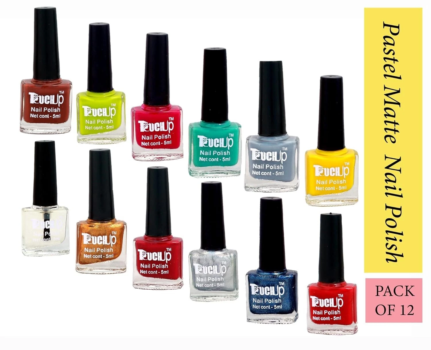 TOUCHUP Pastel Matte Finish Nail Polish Combo Set Of 12, 6 Ml
Opens in a new window or tab