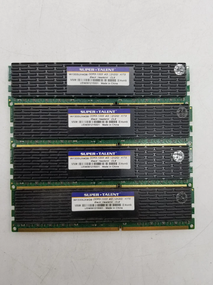 Super Talent 8GB 4x2GB DDR3 1333MHz Desktop Memory RAM W1333UX4G9 - Image 3 of 4