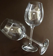 DOM PERIGNON  CHAMPAGNE RASTAL  XL BALLOON GLASSES 24 CMS  X 2 BRAND NEW