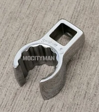 Snap On 3/8" Drive 5/8" Deep Flare Nut Crowfoot Wrench Full Polish USA Made