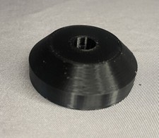 2 Pk Black Plastic Dome Turntable Adapter Inserts for 7 45rpm Vinyl Records