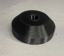 2 Pk Black Plastic Dome Turntable Adapter Inserts for 7” 45rpm Vinyl Records