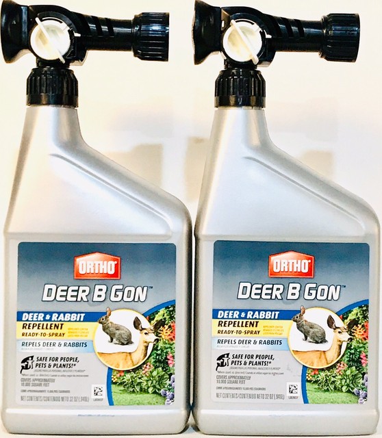 2 Ct Ortho 32 Oz Deer & Rabbit B Gon Repellent People Safe Ready To Use
