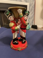 PARTYLITE Toy Soldier P7704 Christmas Taper Candle Holder 6.5  Tall  K 4