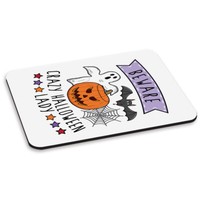 Vorsicht Crazy Halloween Lady Pc Computer Mauspad Mutter Geist Lustig