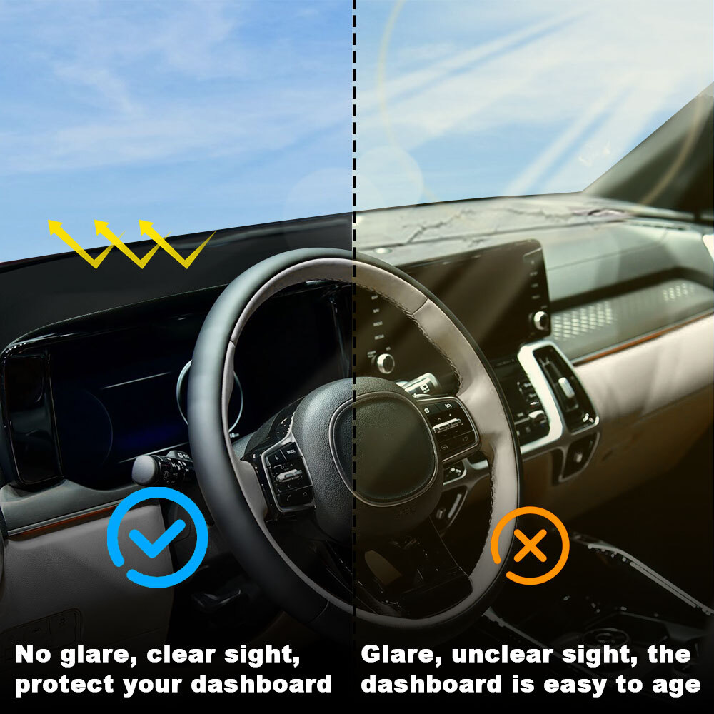 JJMY Dashboard Mat Non Slip Dash Mat Cover Sun Protect For Kia Sorento 2021-2024