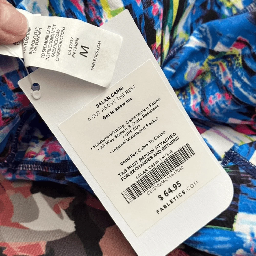 fabletics bundle of 4 multi color activewear leggings