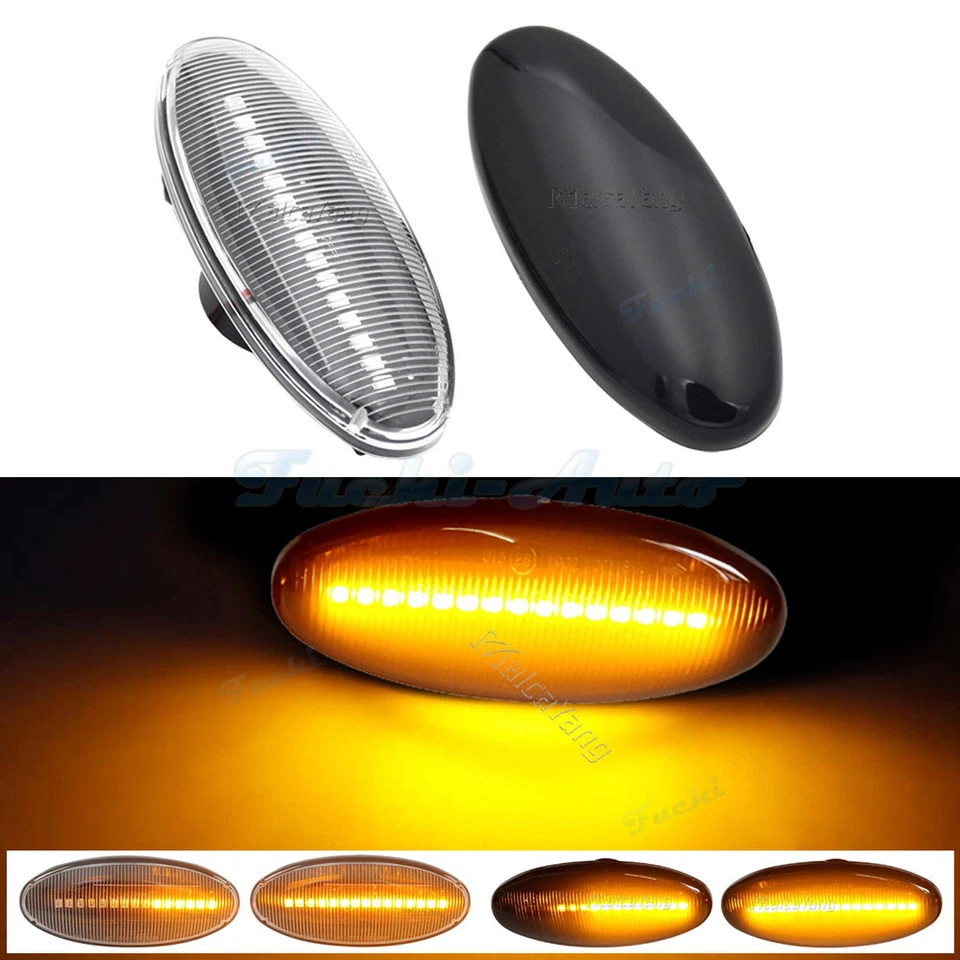 Sequential LED Side Marker Light For Nissan Frontier 1998-2005 PickUp Peugeot - Image 3 of 4