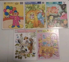 Lot Of 5 Vintage Frame Tray Puzzles Whitman/Golden/Color Guild Disney Quints