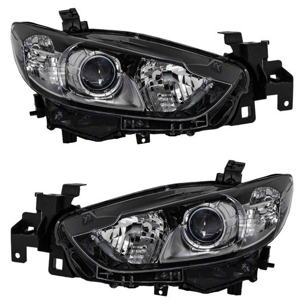 Halogen Scheinwerfer Set Links & Rechts H11 Schwarz FüR Mazda 6 Kombi Stufenheck-image