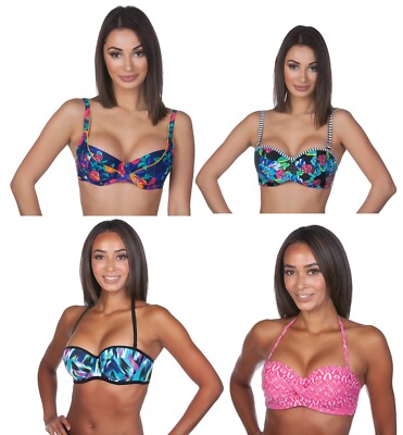 Panache Cleo Printed Patterned Underwire Swimsuit Swim Bikini