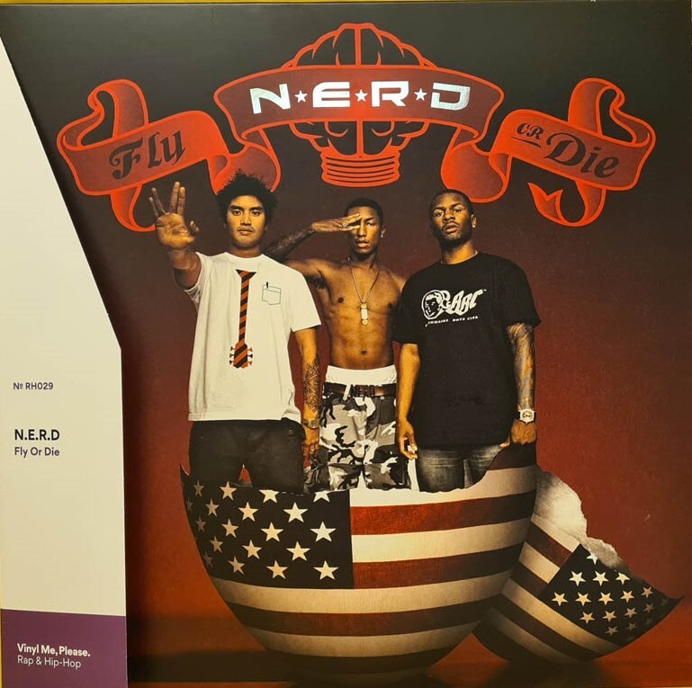 N*E*R*D Fly Or Die Red & White Swirl 2 LP w Insert US 2020 Vinyl