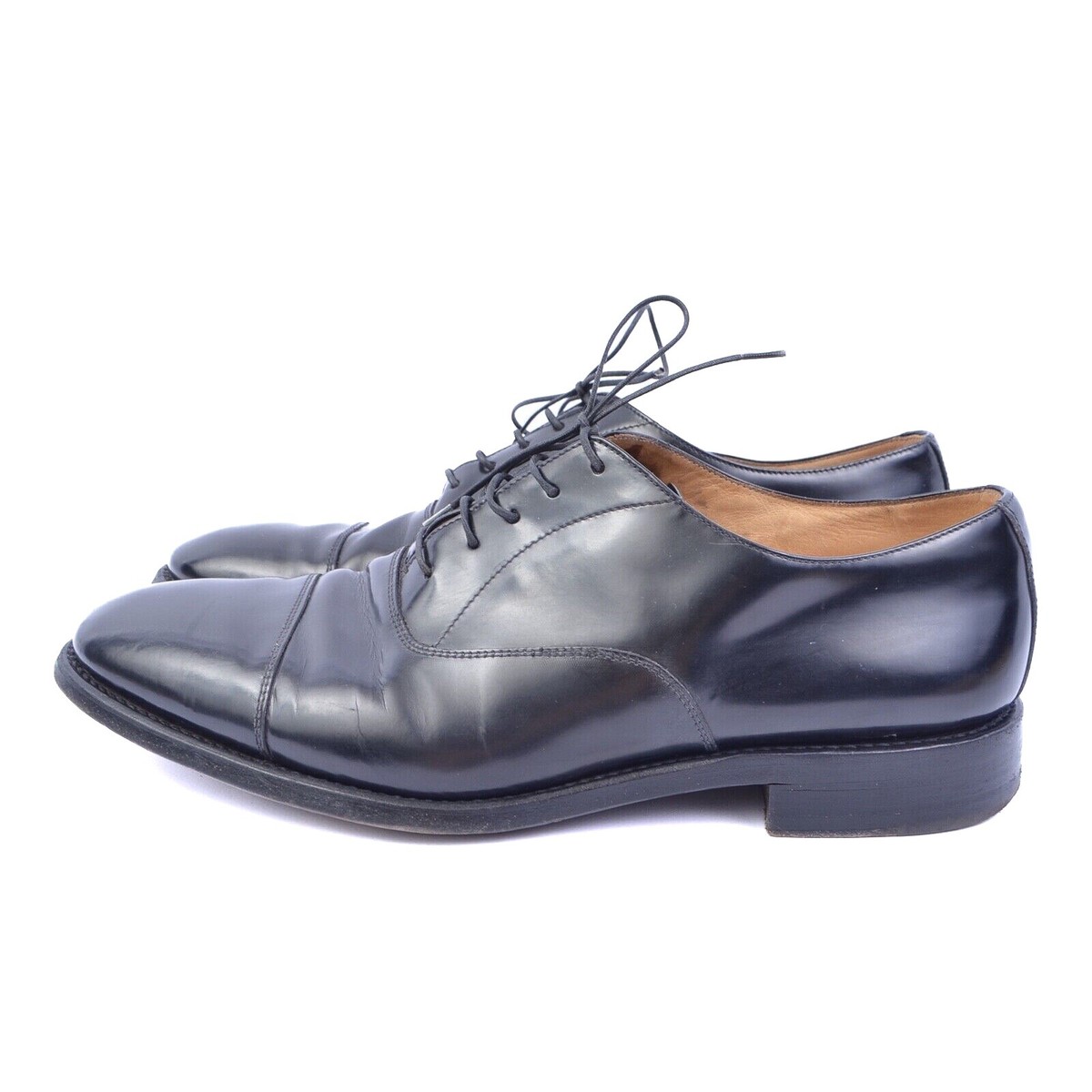 IL GERGO President Black Leather Mens Oxford Dress Shoes Handmade 