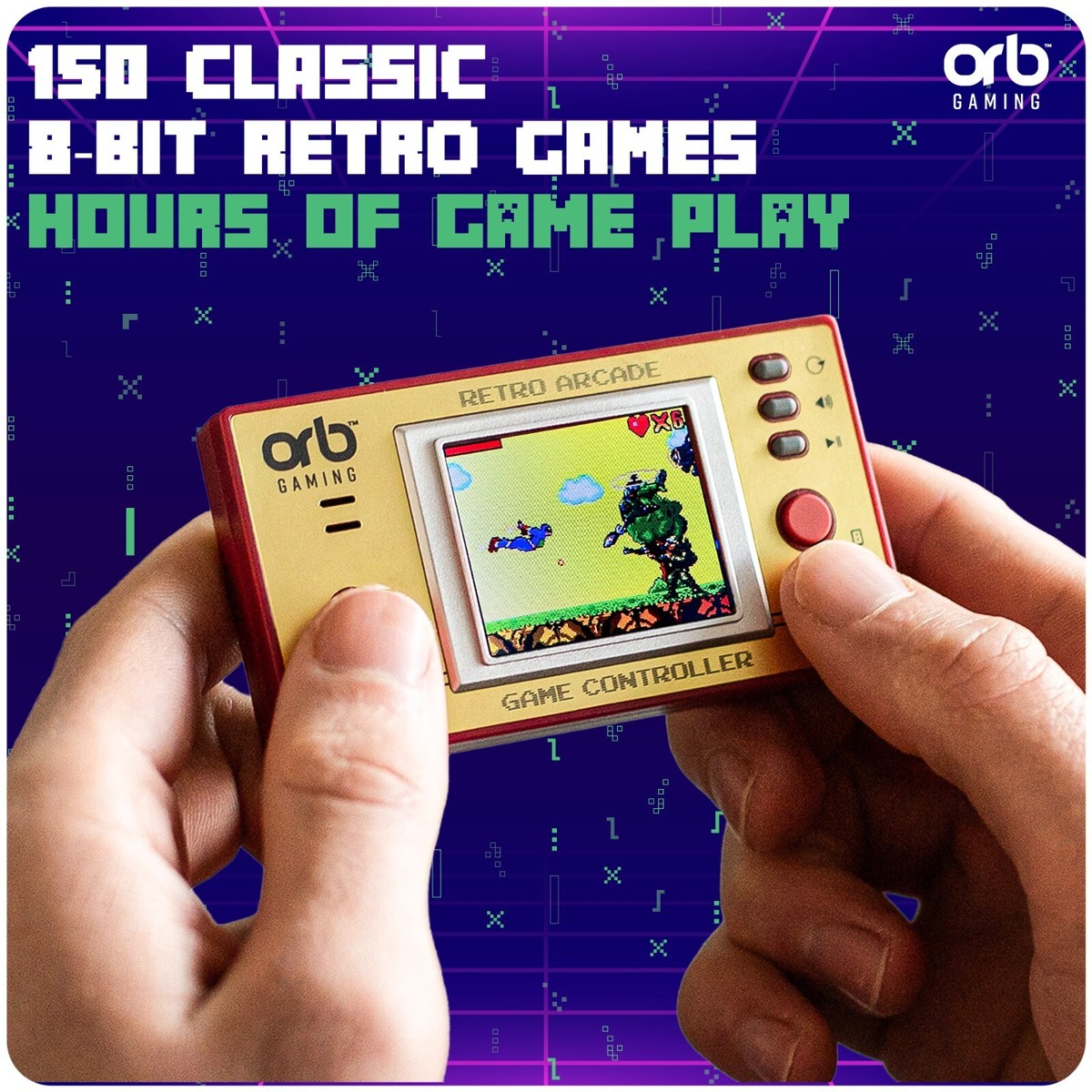 Orb Vintage Handheld Game Console 150 Classic Titles Portable