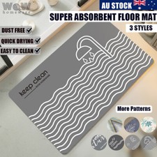 Super Absorbent Bath Mat Non-Slip Quick Drying Bathroom Rug door Floor Carpet E