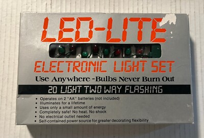 Vintage LED-LITE Electronic 20 Light Two-Way Flashing-Battery- Tested