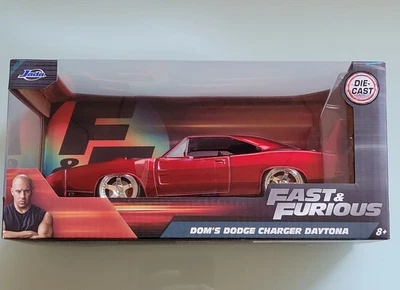 Jada Fast & Furious Dom's Dodge Charger Daytona 1:24 rot Diecast Modellauto - Bild 1 von 3