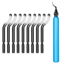 Deburring Tool  10pcs BS1010 HSS Rotary Burr Removal Blades  Storage Box Kit