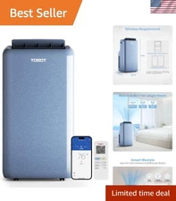 Efficient 14,000 BTU Portable AC with Wi-Fi: Cool & Heat rooms up to 600 sq ft