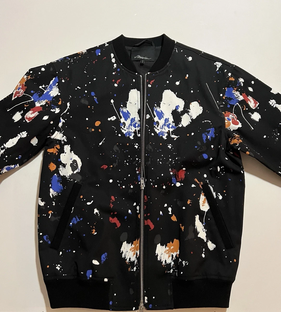 3.1 Phillip Lim◇XS/レーヨン/NVY/ストライプ/リバーシブルボンバー