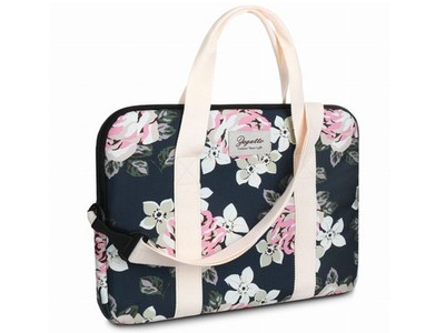 Zagatto Damen Laptoptasche 15,6 Zoll A4 Reißverschluss Nylon SLIM Marineblau