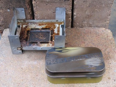 Multifuel set Esbit Folding  + Pocket Alcohol Stove   both used, great pairing