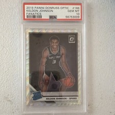 Panini 2019-20 Donruss Optic Wave Prizm Keldon Johnson RC #186 PSA 10