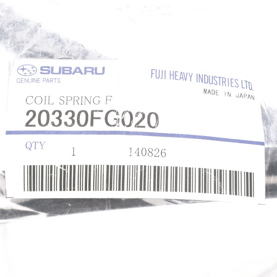 Muelle helicoidal suspensión delantera 2,5 L Subaru Impreza 2008-2011 OEM NUEVO 20330FG020 Foto 3 de 3