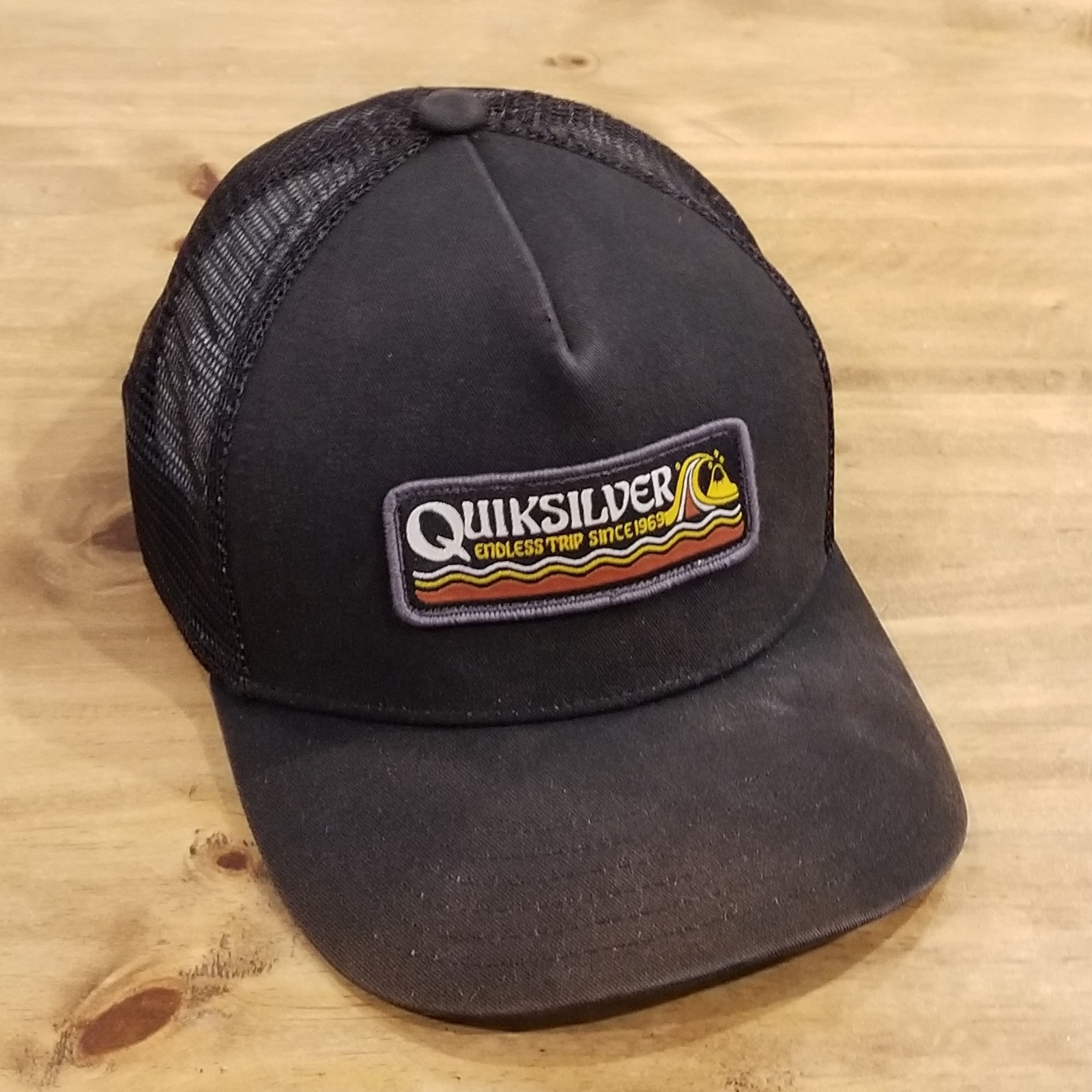 QuikSilver Hat Cap Snapback Patch Trucker Black F… - image 6