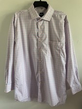 Pronto Uomo Men s Long Sleeve Classic Fit Non-Iron Dress Shirt Sz 17 1/2