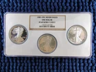 1989-S, 1990-S & 1991-S Proof American Silver Eagles $1 - NGC PF 69 Ultra Cameo