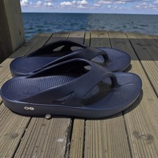 OOFOS Original Recovery Flip Flop Thong Sandal Navy Blue Men s Sz 11 W13 EU 44