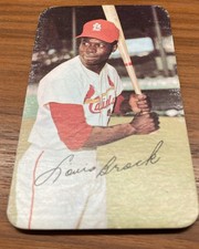 1971 Topps Super Baseball Card #25, LOU BROCK, St. Louis Cardinals